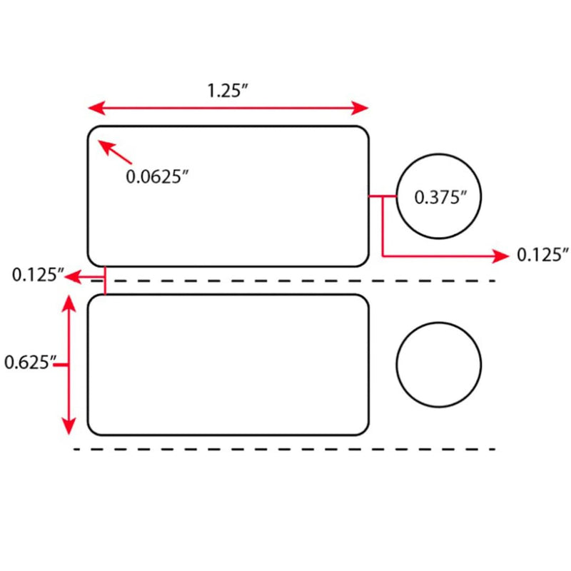 ChromaLabel ChromaCryo 1-1/4" x 5/8" and 3/8" Low Temperature Printable Laboratory Label Set, Rectangle and Circle Cryogenic Labels for Research Labs - 4000 Labels per Roll