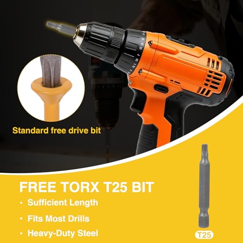#8 x 1-1/2" Flat Head Wood Screws with Tan Epoxy-Coating, T20 Torx, 500pcs