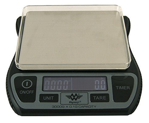 My Weigh Barista Scales Water Resistant Kitchen Coffee Scales with Timer & USB Rechargeable 3000g x 0.1g