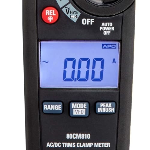 Amazon Basics Clamp Meter 600A AC/DC True RMS NCV Flashlight 6000 Counts Black