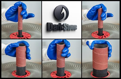 Dark Stone Spindle Sander Rubber Drum Replacement, 2 Pack – Heavy Duty Non-Slip Rubber Drum for Sanding Sleeves, 4-1/2" Length (2, Inches, Not Applicable)