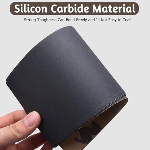 15 Piece Professional Sandpaper Set 23 x 9 cm, Grit 80 120 150 180 240 320 400 600 800 1000 1200 1500 2000 2500 3000, Wet and Dry for Car Metal Wood Varnish Walls Glass Finishing Sanding ishing