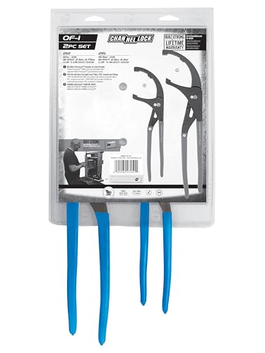 Channellock OF-1 2-Piece Oil Filer/PVC Plier Gift Set: 12-Inch and 15-Inch, Matte/Unpolished