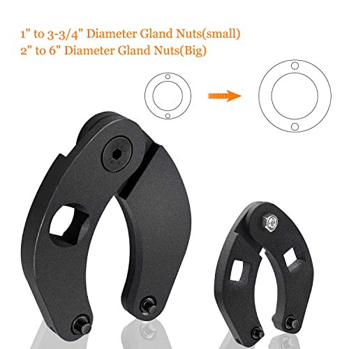 1266 & 7463 Adjustable Gland Nut Wrench Set for Hydraulic Cylinders Universal (Set of 2) 1266&7463 Wrench