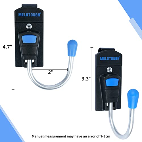MELOTOUGH Tool Holster Cordless Drill Holster Tool Belt Hook with Metal Clip for Work Belt（Blue 2pcs）+ MELOTOUGH Drill Holster Impact Driver Holster with Bit Pouch (Left Hand)