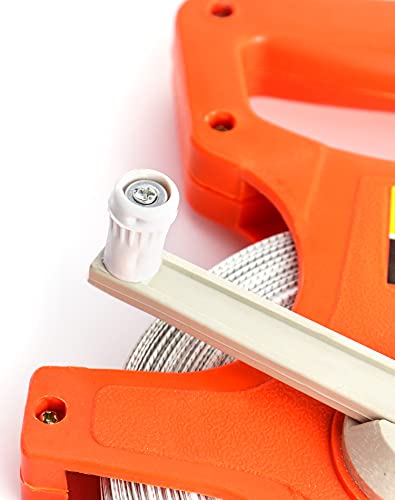 QWORK Fibreglass Tape Measure 50 m / 165 FT, Double-Sided