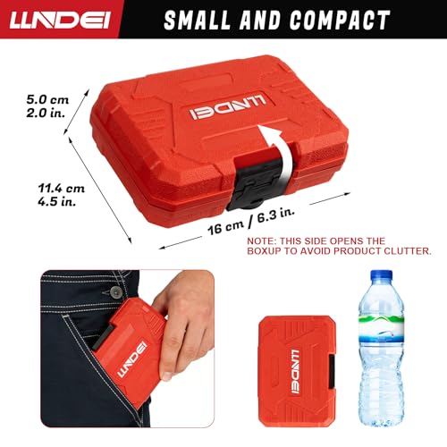 LLNDEI 4V Cordless Electric Screwdriver Set 31Pcs with Bits & 1/4" Sockets