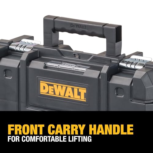 DEWALT Tool Box TSTAK II, 13 In. Flat Top Tool Storage Case, Stackable Organizer Hard Case Portable Toolbox, Heavy Duty, Holds Up To 66 lbs (DWST17807) 1 Count (Pack of 1) Flat Top Toolbox