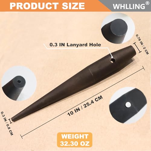 WHLLING Bull Pin Heat-Treaded Steel Ironworker Tools, 1-5/16-inch x 10 Inch