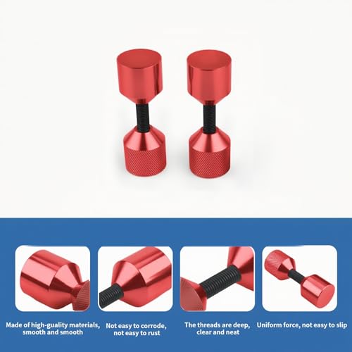 2 Pcs Aluminium Flange Two Hole Pins Set - 1-5/8'' Diameter Alignment Pin Red 1-5/8''