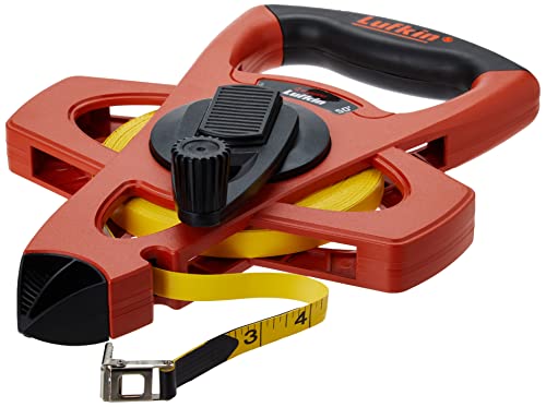 Crescent Lufkin 1/2" x 50' Hi-Viz Orange Fiberglass Tape Measure - FE050 15.2 m SAE Long Tape