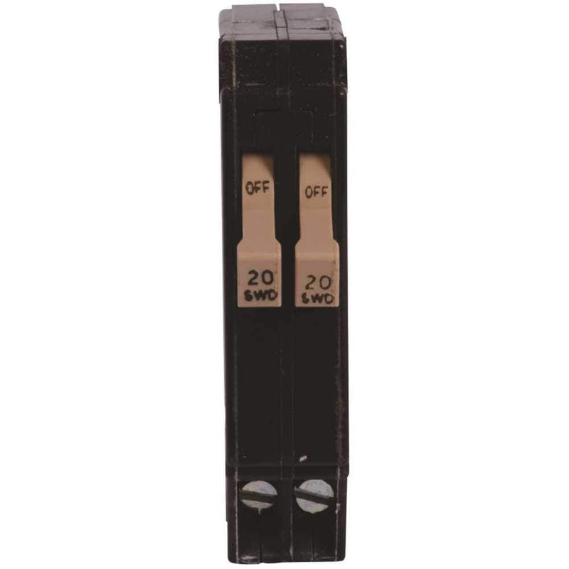 Eaton 20A/20A Twin Single-Pole Circuit Breaker - 1 Each 20 Amp