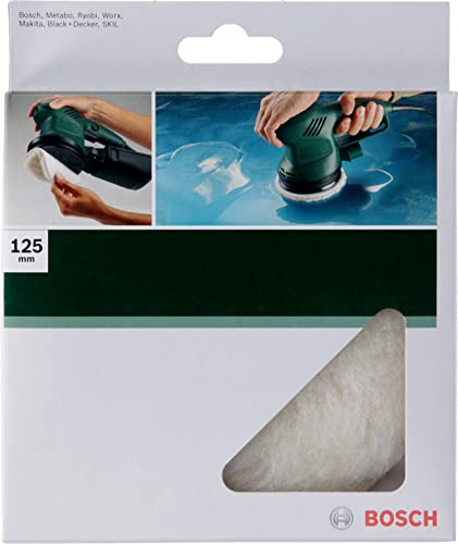 Bosch Lambswool Hood (Diameter 125 mm, System, Accessory Random Orbital Sander) (Pack of 2) 125 mm (Packung mit 2) Single