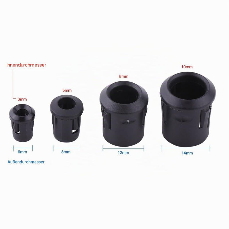 Pack of 50 LED Diode Holder, Nylon Lamp Holder with Clip Bezel Mounting, LED Socket 5 mm