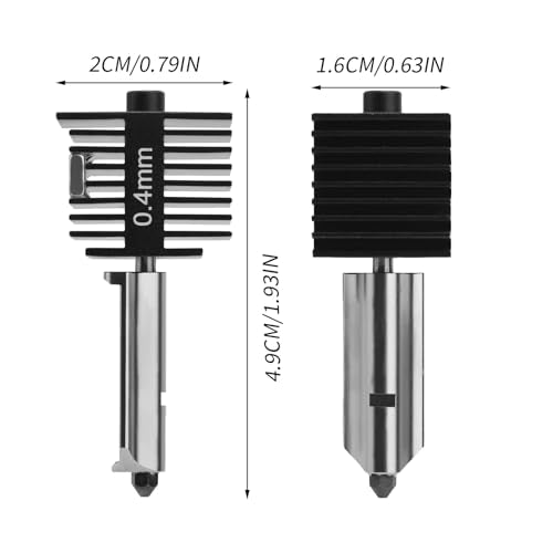 Gosknor 3D Printer 0.4mm Hotend Kit for Bambu Lab A1/A1 Mini, High-Temperature Hardened Steel Hot End Nozzle with Wrenches and Tools Silicone Sock Ideal Extruder Replacement Accessories