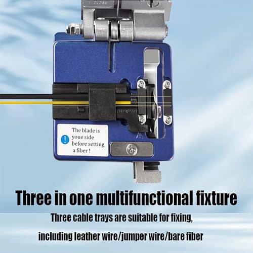 Fiber optic termination tool kit with fiber optic Cold Welding cleaver and 3-port Fiber optic stripper FTTH Fiber optic cable stripping pliers tool bag