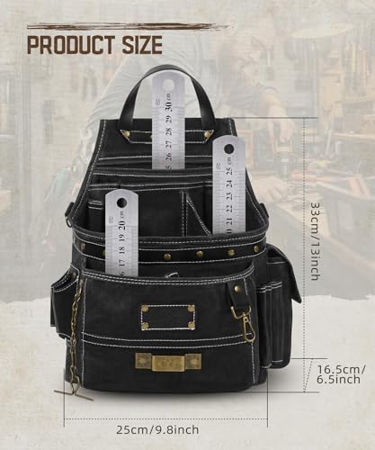 ARCFOX Black Tool Belt Pouches and Canvas Woodworking Apron