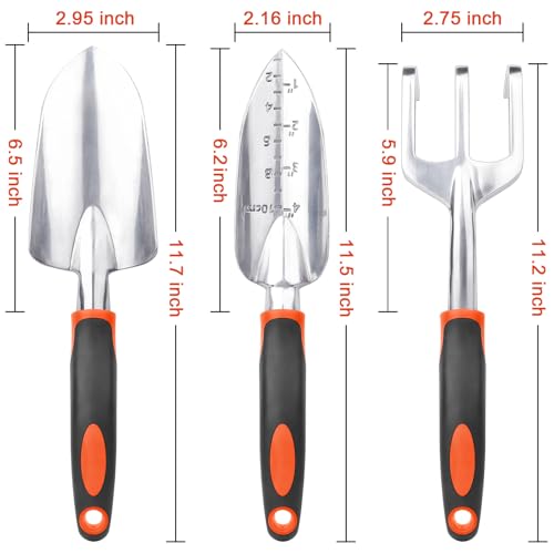 Garden Tools Set, 3 Pack Heavy Duty Gardening Tools Set Include Garden Shovel + 67 Pcs Knitting Kits Crochet Set with Yarn