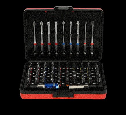 KS TOOLS 918.3030 Torsionpower Bit Set 1/4 Inch Set of 32 Screw Bits 1/4'' Red / Black