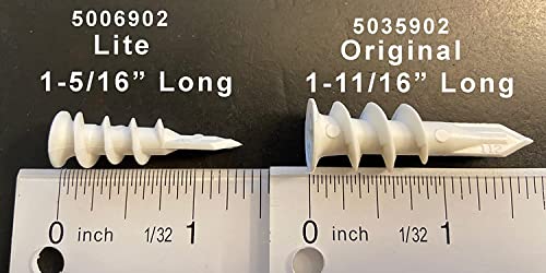Qty 100 EZ Anchor LITE Hollow Drywall Anchors - Nylon - Plastic - Buildex
