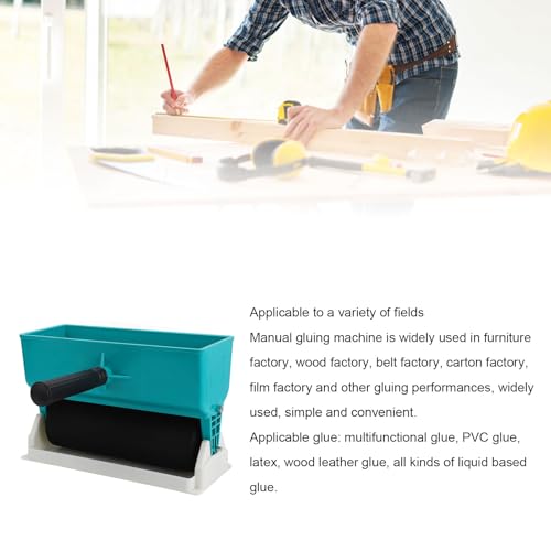 Portable Glue Applicator Roller, 9in 460mL Manual Glue Roller Applicator DIY Handheld Adhesive Roller for Carpenter Woodworking Glue Spreader Dispenser Coated Glue Roller Spreading