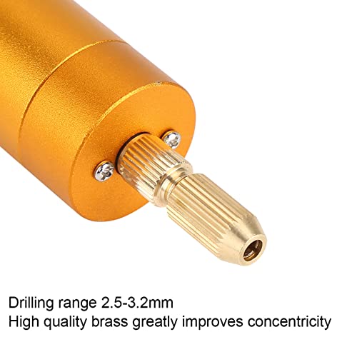 BORDSTRACT USB Mini Electric Drill Set, Aluminum Alloy DIY Grinding Polishing Engraving Machine, for Wood Plastic Acrylic Metal (180 Gold Edition Set 1) 180 Gold Edition Set 1