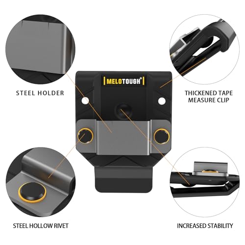 with Shoulder Strap, Zippered Flip Cover Tool Pouch Bag, Tape Measure Holder,Tape Measure Belt Clip