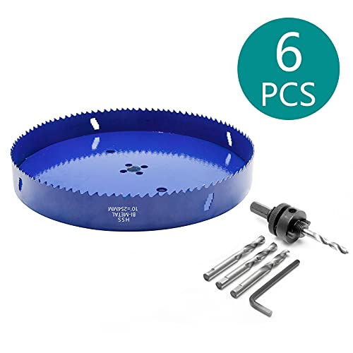 10 Inch Hole Saw with Arbor, 1.2 Inch Cutting Depth 10 Inch