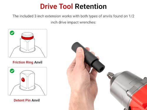 TEKTON 1/2 Inch Drive Impact Flip Socket Set, 6-Piece | SIF92400