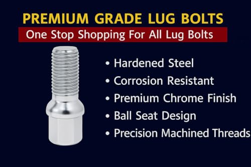 20 Pcs Lug Bolts Ball Seat 14x1.5 Thread 35mm Shank