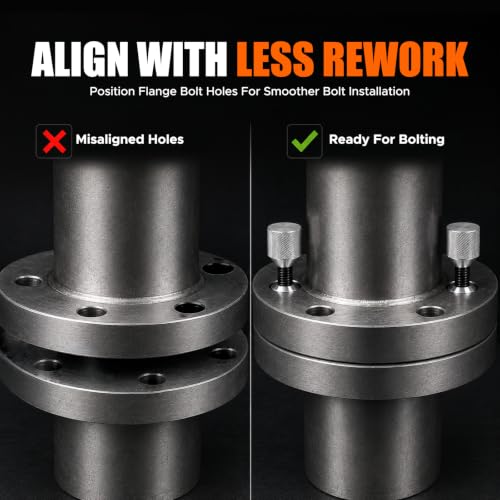 Silver 6061 Aluminum Flange Two Hole Alignment Pin 1-1/8" 1-5/8" 4 Pc Set