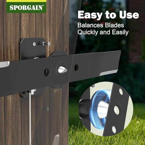 SporGain Lawn Care Essential Choice: Lawn Mower Blade Balancer and Blade Removal Tool Set Blue