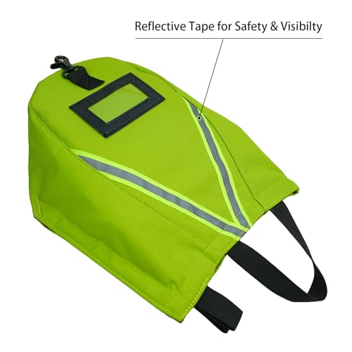 MELOTOUGH 7-Pocket Firefighter Tool Pouch with Carry Handle and Flap + Firefighter Bag Fireman SCBA Air Respirator Storage Bag (Red)