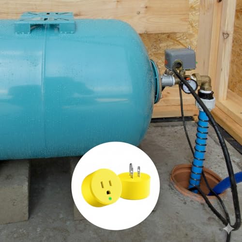Yellow Thermostatically Controlled Outlet - On at 32°F/Off at 50 °F, Thermostat Plug Outlet, Auto Close, for Chicken Water Coop Heater Heated Water Bowl Bird Bath Deicer Roof Cable (2 Pcs) Yellow 2Pcs