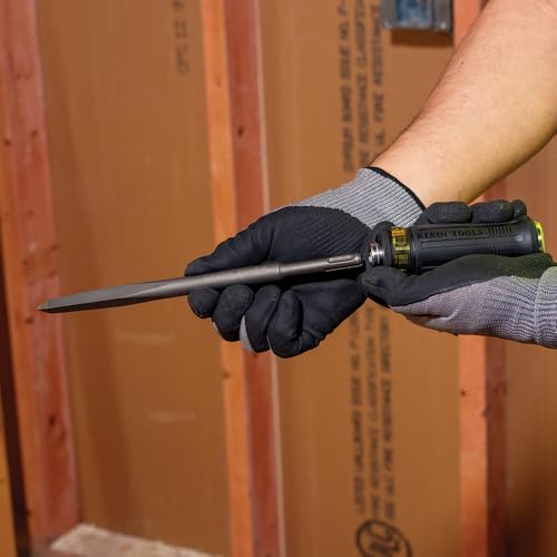 Klein Tools 32753SD SDS Demolition Screwdriver, Flat Chisel and Bull Point Tips, Use with Rotary Hammer Drills and Handheld Pry Bars, 3-Piece 3-Piece Set