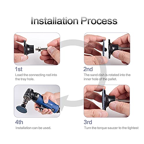50 Pcs 2 inch P36/60/80 Zirconia Quick Change Grinding Discs, with 2 Pcs 1/4 inch Disc Holder for Surface Prep (Mix Grit)
