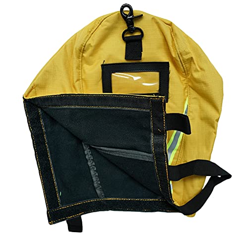 MELOTOUGH Firefighter Bag Fireman SCBA Air Respirator Storage Bag with Soft Lined (Ripstop Turnout Tan) + 7-Pocket Firefighter Tool Pouch with Carry Handle and Flap, Fits in Bunker Gear Pocket