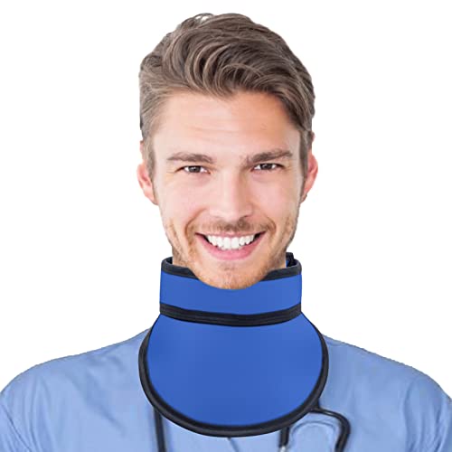 Dental Lead Thyroid Shield Collar 0.5 mmPb - Lightweight Lead Protection for Hospitals Laboratories Nursing Homes Adults Unisex (Blue)