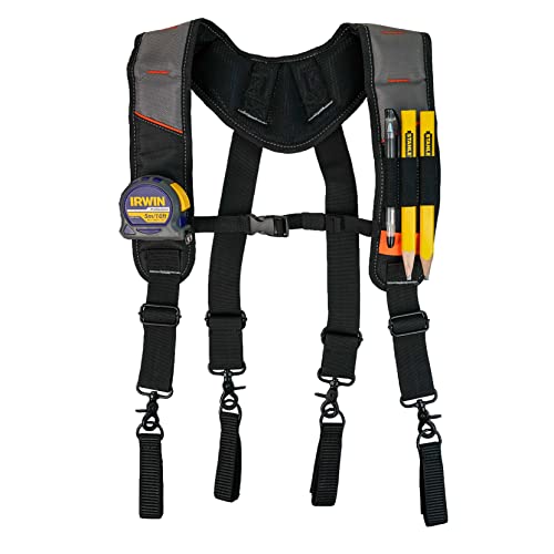 KUNN Tool Belt Suspenders Padded Mini Tool Pouch with Belt Clip