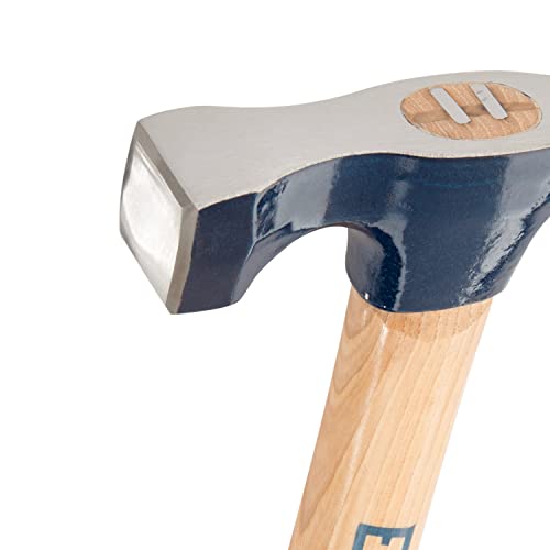 ESTWING Bricklayer's/Mason's Hammer - 21 oz USA Made Masonry Tool with Forged Steel Head & Hickory Wood Handle - EW6-21BL Short Handle