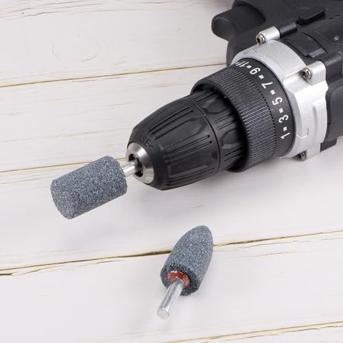 QUARKZMAN Set of 6 sanding pins, 16 mm, corundum grinding attachment | For cordless screwdrivers, cylindrical handle diameter 6 mm, professional polishing accessories for grinding, polishing