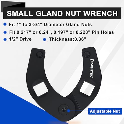 Gland Nut Spanner with Pins Allen Wrenches,Carbon Steel,for Farm