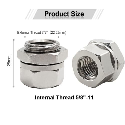 SHDIATOOL Adapter for Core Bits Conversion 5/8-Inch-11 to 7/8"(22.23mm) Bore Connection