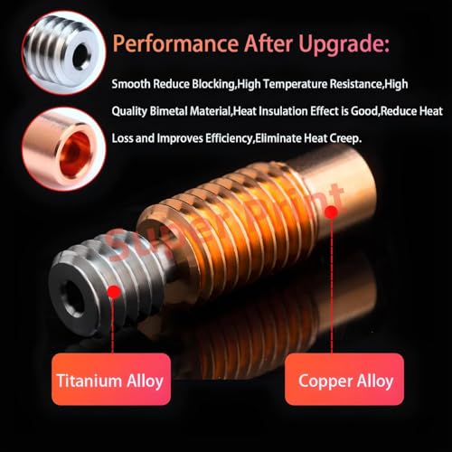 Super Print Upgrade Prusa i3 MK3 Hotend 24V 60W Kit,Upgrade V6 Bi-Metal Heatbreak,Heater Block Aluminum,V6 Brass Nozzle 0.4mm for Prusa i3 MK3,MK3S,MK3S+3D Printer for V6 Hotend Kit. Prusa MK3 hotend Brass Nozzle Kit