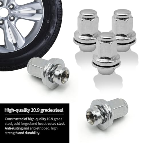 5PCS M14-1.50 Wheel Nut Replacement Front and Rear 9-1000371, 9094201103, 90942-01103, 90942A1001, 611-277, 611-2771, 6112771, 910003 Compatible with Toyota Tundra 2007-2021 (Pack of 2) Medium (Pack of 2)