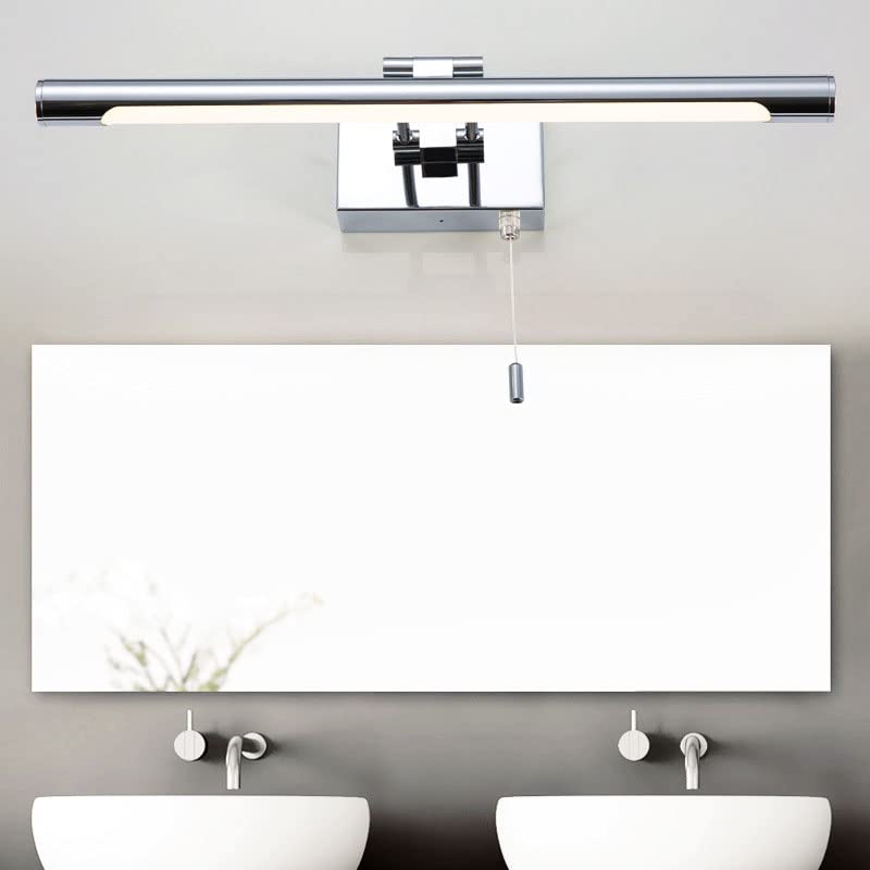 Bar LED Modern Bathroom Vanity Light 5W - Bathroom Lighting Fixture Over Mirror Lamp Chrome Finished Wall Sconces Make Up Vanity Light Fixtures with Pull Chain Switch On/Off, 13.77" 6000K
