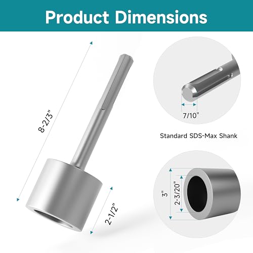 SDS Max Shank T-Post Driver, Fence Post Driver & Ground Rod Driver SDS Max Shank