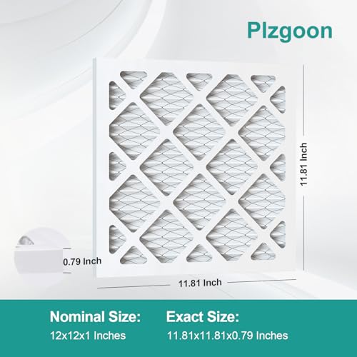 12x12x1 Air Filter MERV 8 Pleated, 6-Pack for AC & Furnace, MPR 600 12x12x1-6Pcs