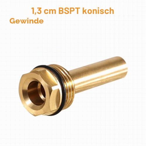 Bimetallic thermometer Ø63 mm 0–120°C with G1/2 connection | With Ø10 mm immersion sleeve for temperature measurement on radiators, heating systems, boilers and hot water pipes