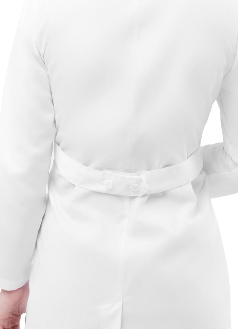 Adar Universal Lab Coats for Women - Belted 33" Lab Coat Small White